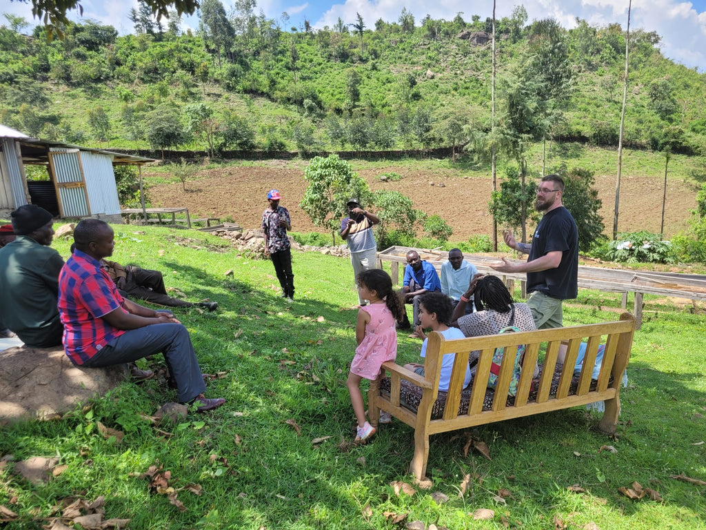Meeting coffee farmers in Kenya