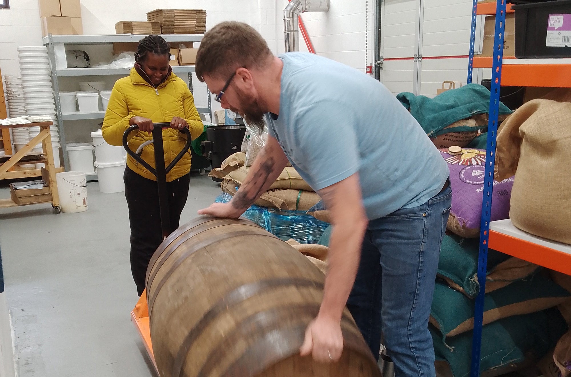 Twelve-month aged whisky coffee