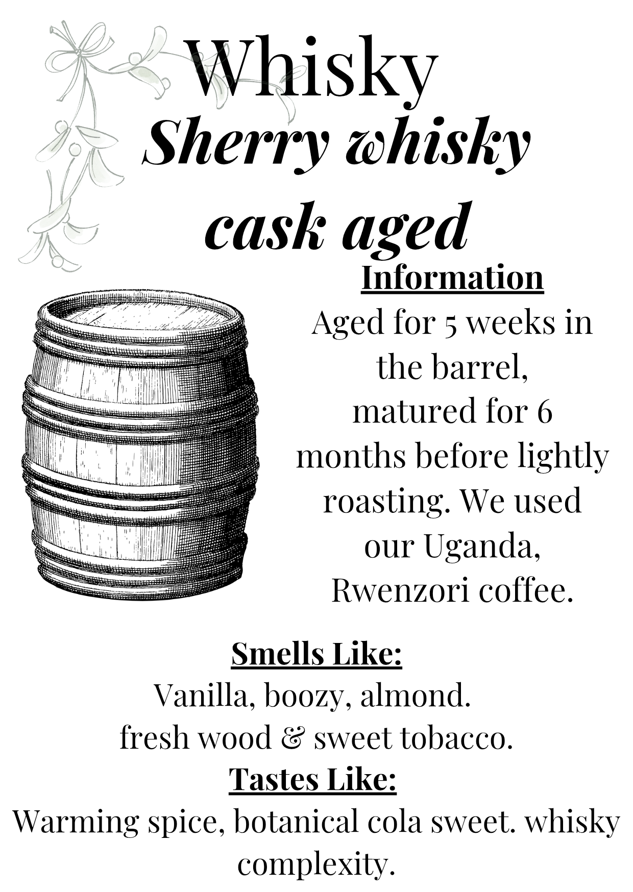 Whisky Coffee -PRE ORDER! Posted out on 10th June for father's day.